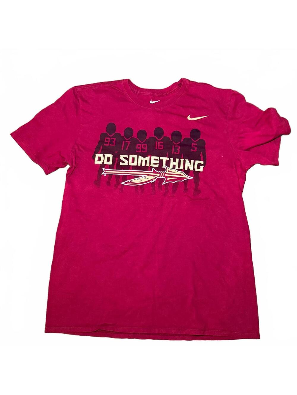 Nike Athletic Cut Red 'Do Something' Graphic T-Shirt Size Large